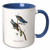 3dRose Western Bluebird By John James Audubon Two Tone Mug, 11 oz, Blue/White