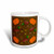 3dRose Thanksgiving Print Fall Leaves, Acorns and Pumpkins-Two Tone Red Mug, 11-Ounce, Multicolored