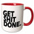 3dRose Get Shit Done White Two Tone Mug, 11 oz, Multicolor