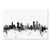 Denver Colorado Skyline B&W by Michael Tompsett, 16x24-Inch Canvas Wall Art