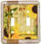 3dRose lsp_36470_2 Bamboo and Sunflowers Double Toggle Switch