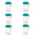 Sterilite 1-Gallon Round Plastic Pitcher and Spout, Clear w/Color Lid (6 Pack)