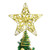 SENDIA Christmas Tree Topper, 10 Inch Gold Star Christmas Tree Topper Glittered Festive Christmas Treetop Decoration for Christmas Tree Ornament Xmas