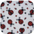 3dRose CST_12100_2 Love Bugs Red Ladybug Print with Hearts Soft Coasters, Set of 8