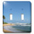 3dRose lsp_23631_2 Tropical Hawaii Shore Double Toggle Switch