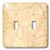 3dRose lsp_112129_2 Crema Valencia Marble Print Double Toggle Switch, Multicolor
