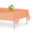 Peach 12 Pack Premium Disposable Plastic Tablecloth 54 Inch. x 108 Inch. Rectangle Table Cover By Grandipity