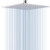 GGStudy 12 Inches Square Rain Shower Head Large Stainless Steel High Pressure Shower Head Ultra Thin Rainfall Bath Shower with Silicone Nozzle Easy to