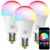 Smart WiFi Bulb No Hub Required, Magic Home RGBCW A19 E26 7W (60w Equivalent) Multicolor Dimmable WiFi LED Lights, Works with Alexa Google Home and Si