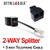 RJ11 Splitter Duplex In-line Telephone Adapter (Black, 2-WAY Splitter)