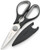 Kitchen Shears with Blade Cover, Stainless Steel Scissors for Herbs, Chicken, Meat & Vegetables, Black
