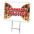 Chicken & Waffles 18"x24" Yard Sign & Stake Outdoor Plastic coroplast Window