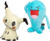 Wicked Cool Toys Pok?n 12" Wobbuffet and Mimikyu Plush Stuffed Animals, Set of 2 - Sun and Moon Team Rocket