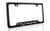 Cadillac Escalade with Crest Zinc License Plate Frame with Glossy Black Finish (4 Hole)