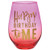 Creative Brands Slant Collections - Jumbo Stemless Wine Glass, 30-Ounce, Happy Birthday To Me