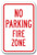 No Parking Fire Zone Sign 12" x 18" Heavy Gauge Aluminum Signs