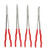 ABN Needle Nose 16in Plier 4-Piece Set  Long Reach 90-Degree Angle, 45-Degree Angle, Straight, and Curved Pliers