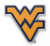 West Virginia University WVU Mountaineers Metal Auto Emblem; Many Different Colors Available! (Old Gold w/Blue)