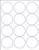 Laser/Ink Jet White Labels (2-1/2" Round - 12 Per Page | 600 Labels)