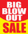Big Blow Out Sale Store Business Retail Sale Display Signs, 18"x24", Full Color, 5 Pack