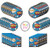 Superhero Slogan Birthday Party Supplies Bundle Pack of Dinner Plates, Snack Plates and Napkins for 16 Guests plus Bundle of Fun Sticker