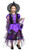 Cloudkids Girls Halloween Witch Costumes Light-up Kids Witch Costume Fancy Dress with Accessories(7-9 Years)