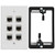 Wi4You RJ45 Wall Plate 6 Port, Single Gang Ethernet Wall Plate + Mounting Bracket + Full Shielded Cat6a Ethernet Jack,for Cat5 Cat5e Cat6 Cat6A Cables