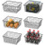 Wire Basket, Warmfill 6 Pack Wire Baskets for Storage Durable Metal Storage Baskets Pantry Organizer Bins Baskets for Kitchen Cabinets, Pantry, Bathro