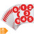 Red Vinyl Consecutive Number Stickers - 1 to 50, 4 inch Self-Adhesive - Premium Decal for Indoor & Outdoor, Ideal for Inventory, Storage, Organizing,