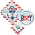 Nautical Boy Baby Shower Supply Bundle For 16 Guests: 3 Items - Large Plates, Small Plates, Napkins