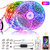 Led Strip Lights RGB Led Light Strip SMD 5050, Bluetooth App Control Color Changing Tape Lights Sync to Music with IR Remote for Party, Home, Bedroom