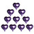 10 Pcs Purple Heart-Shaped Balloon 18 Inch Foil Balloon Mylar Balloon Happy Birthday Banner Balloons