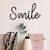 Vinyl Wall Art Decal - Smile - 10" x 18" - Modern Inspirational Positive Cute Quote Sticker for Home Office Bedroom Closet Living Room Work Space Apar