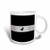 3dRose mug_62606_1 Silver N Black Monogram Letter J Ceramic Mug, 11-Ounce