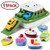 Nasidear Bath Boat Toy,11 Piece Bath Boat Toy with 4 Mini Cars and 6 Boat Squirters,Floating Boat Toys for Bathtub Bathroom Pool Beach for Toddlers Bo