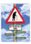 NobleWorks 50 Year Old Crossing - Milestone Birthday From Us Card with Envelope (Letterhead 8.5 x 11 Inch) - Senior Sign J9966MBG-US