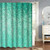 VVA Turquoise Dots Fabric Shower Curtain, Small Dot Rows on Tile Pattern, Simple Shape and Classical Creative Mosaic Fun Design, Cloth Bathroom Decor