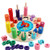 Wooden Shape Color Sorting Clock Shape Sorter Counting Game for Number Counting Montessori Early Learning Educational Toy Gift Toddler Kids