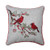 Pillow Perfect Christmas Cardinal Embroidered Decorative Pillow, 17", Multicolored