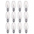 7 Watt Night Light Bulb and Salt Lamps Replacement Bulbs,C7/7 Watt/120 V/45 Lumen,E12 Candelabra Base Clear Glass Incandescent Bulbs,12 Pack