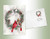 PERFORMING ARTS BOXED CHRISTMAS CARD SET Cardinal Wreath Set of 16 Velvet Touch coated cards/16 envelopes (1 design per box)
