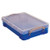 Really Useful Box Plastic Storage Box, 4 Liters, 14 1/2" x 10 1/4" x 3 1/4", Transparent Blue