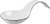 Home Essentials 10"L White & Black Rim Enamel Spoon Rest
