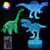 Koyya 3D Dinosaur Night Light - 3D Led Illusion Lamp Three Pattern and 16 Colors Change Decor Lamp with Remote Control for Kids, Dinosaur Gifts for Ch
