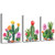 Green plants cactus Watercolor painting Canvas Wall Art for living room Canvas Prints Artwork bathroom Wall Decor 3 Pieces Framed kitchen bedroom wall