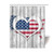 Independence Day 4th of July Shower Curtain Waterproof Fabric Bathroom Decor with Hooks Polyester Fabric Bath Curtain Sets 60"(w) x 72"(h)