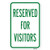 Reserved for Visitors | 18" x 24" Heavy-Gauge Aluminum Rust Proof Parking Sign | Protect Your Business & Municipality | Made in The USA