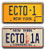 Celebrity Machines Ghostbusters 1 & 2 | ECTO-1 + ECTO-1A | Metal Stamped Vanity Prop License Plate Combo