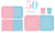 Serves 50 | Complete Party Pack | Light Blue and Light Pink Square Plates | 9" Dinner Paper Plates | 7" Dessert Paper Plates | 9 oz Cups | 3 Ply Napki