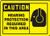 Accuform MPPE410VA Aluminum Safety Sign, Legend"Caution Hearing Protection Required in This Area" with Graphic, 7" Length x 10" Width, Black on Yellow
